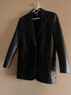 Black Leather Zara Blazer