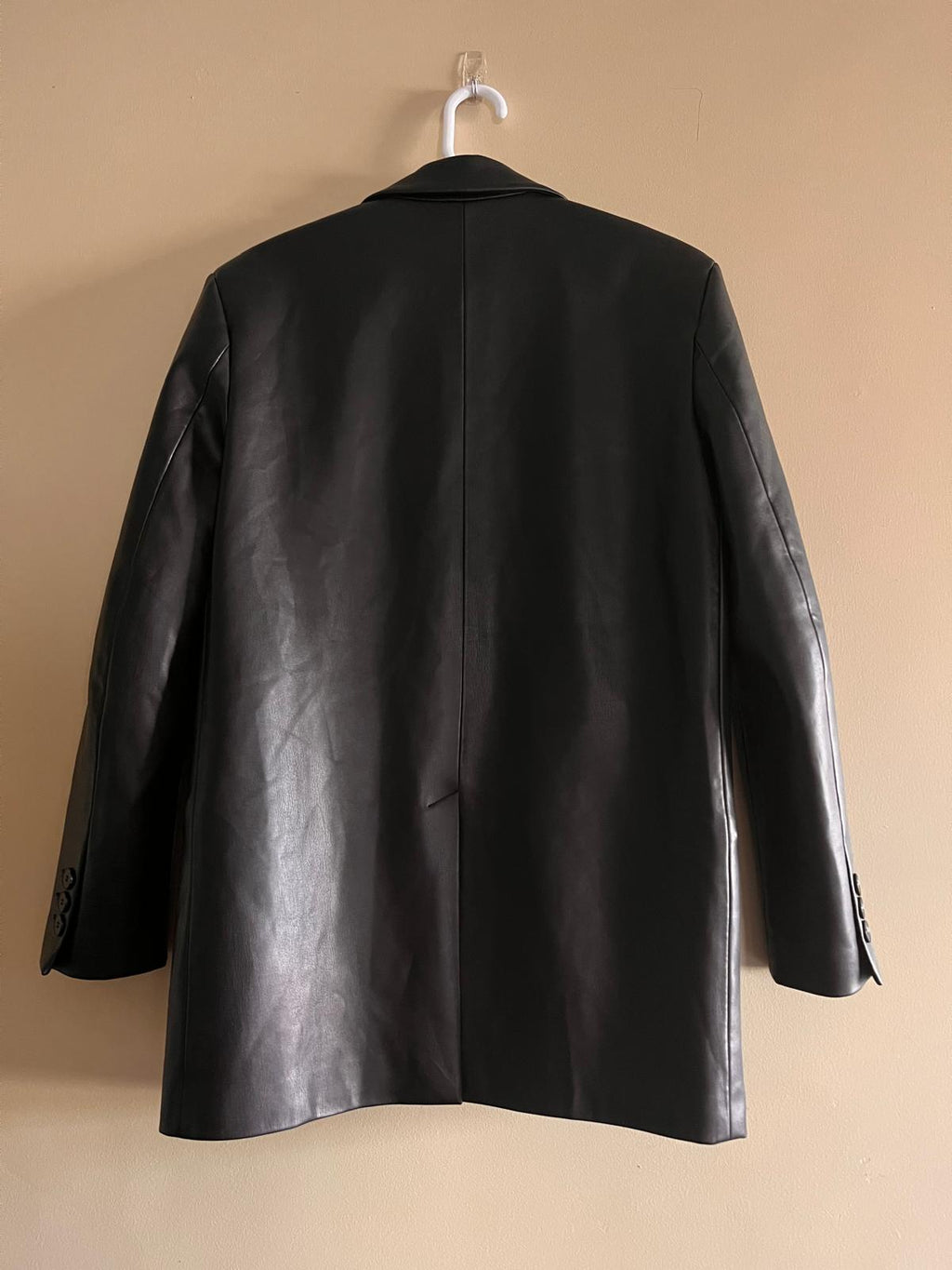 Black Leather Zara Blazer